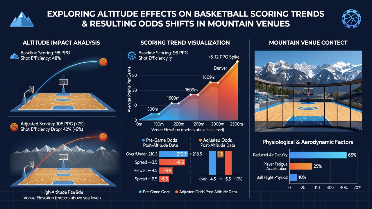 Analyse van odds verschuivingen bij basketbalwedstrijden in bergstadions